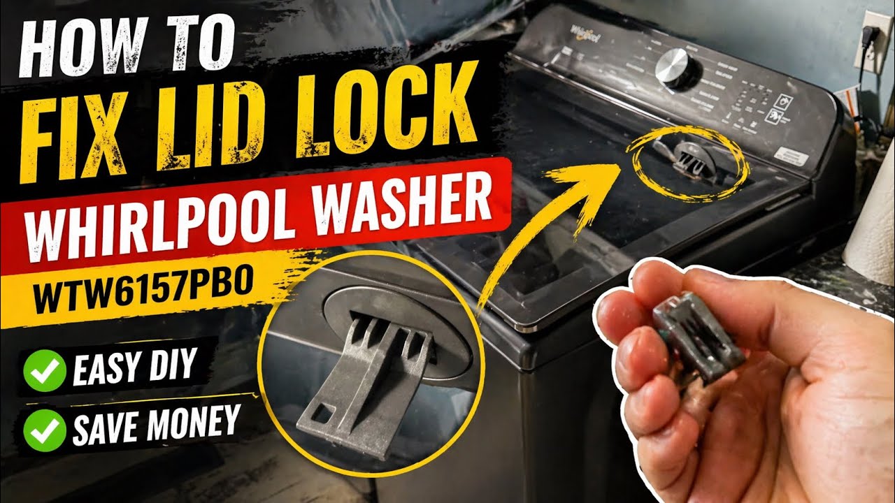 How to Fix Whirlpool Washer Lid Lock (WTW6157PB0) | Easy DIY Repair Guide