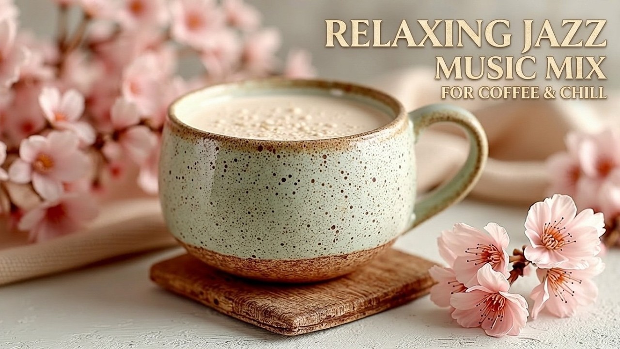 Relaxing Spring Jazz - Уютная атмосфера кофейни и тихая инструментальная музыка для учебы