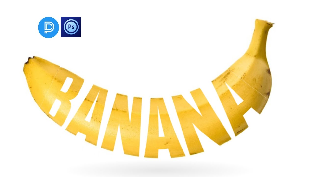 Typography Manipulation Effect in Ps Touch Smartphone App - Banana