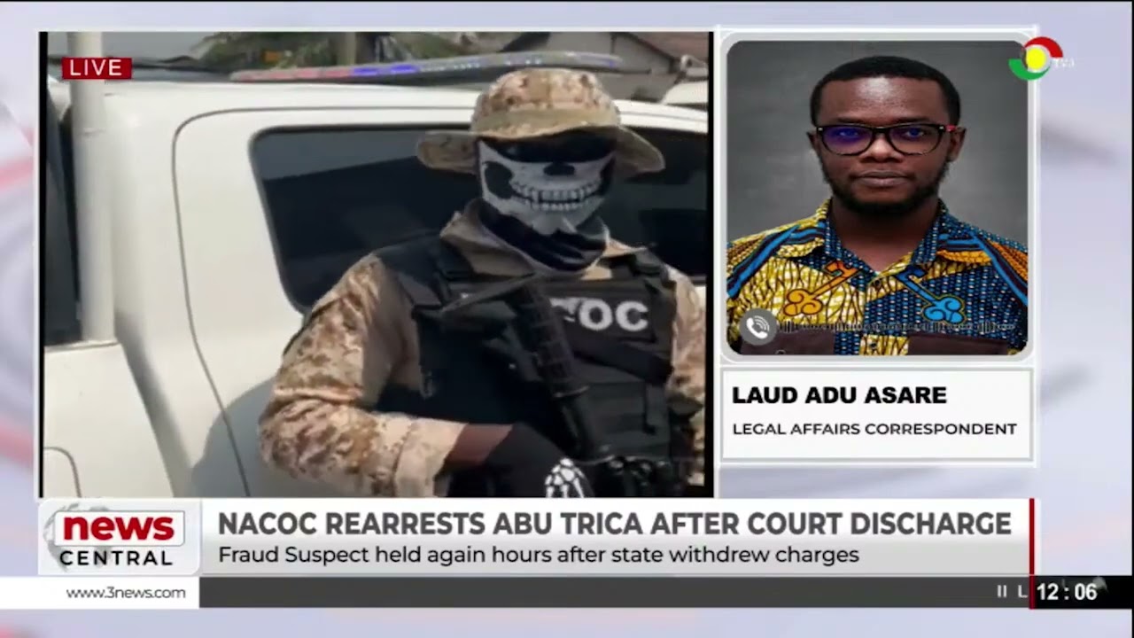 NACOC rearrests Abu Trica at the Accra High Court after he was discharged by Gbese District Court
