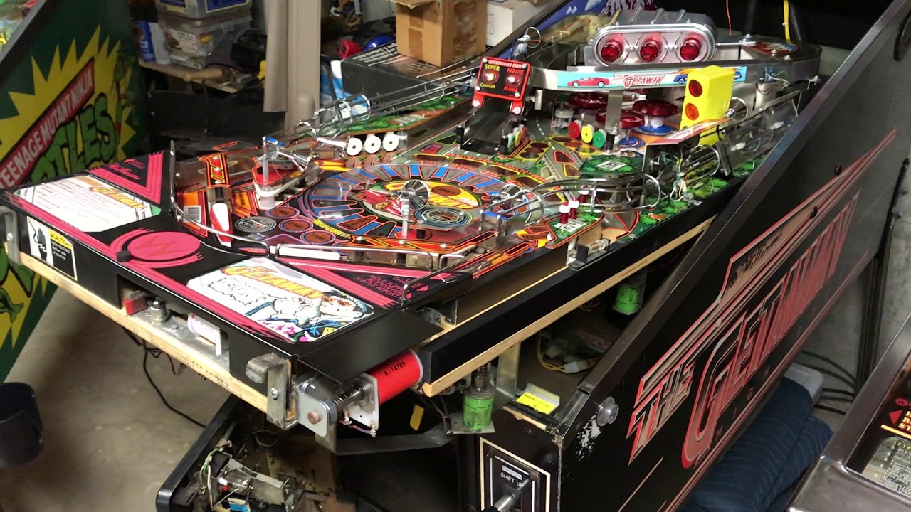 Playfield removal from cabinet of a WPC Getaway