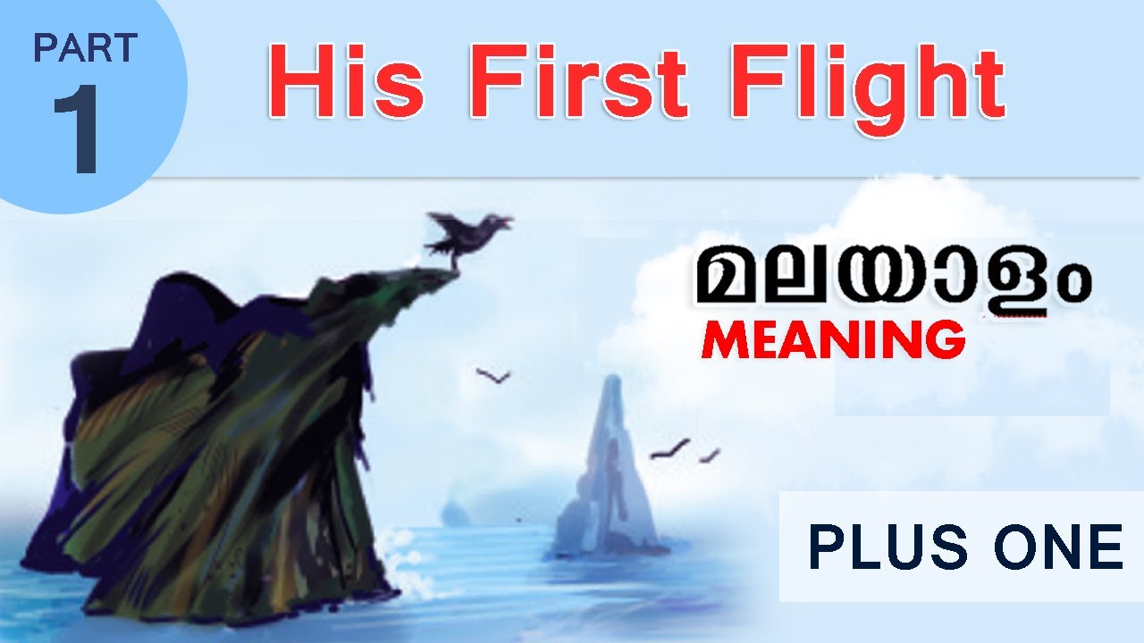 Plus One | English | His First Flight | Malayalam Meaning | Chapter 1 | Part 1