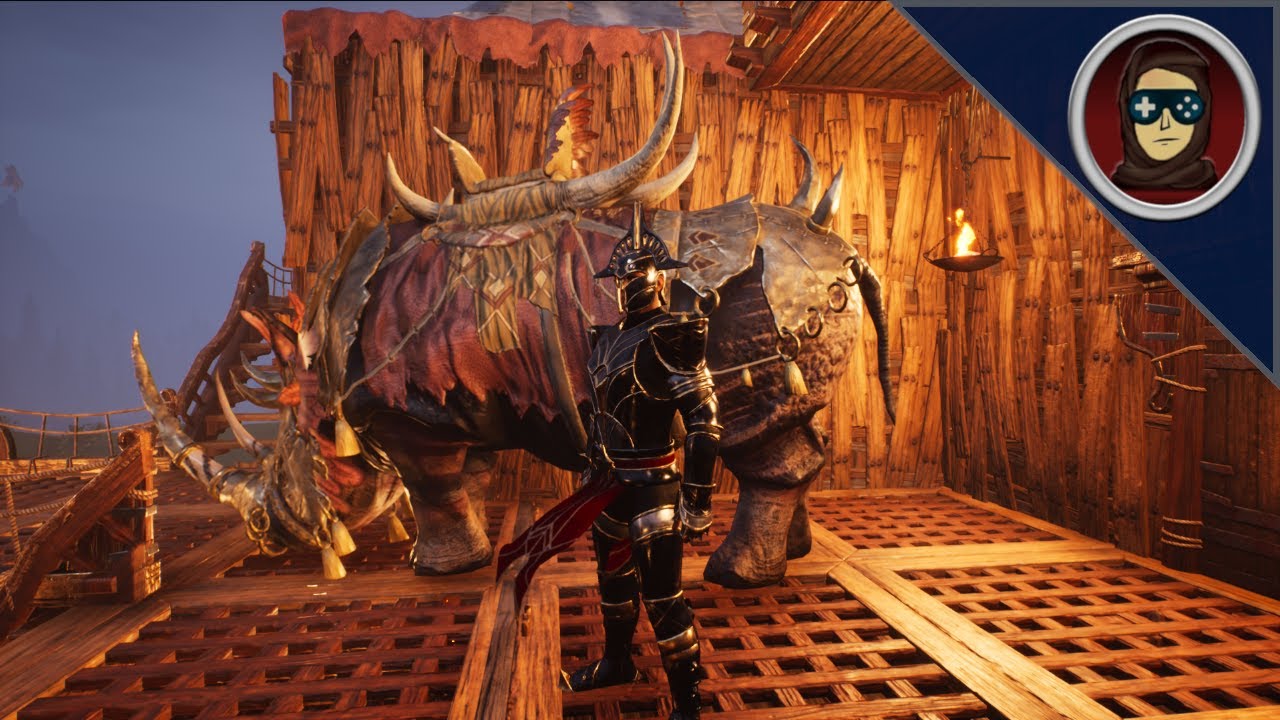 وحيد القرن و طريقة ترويضه في جزيرة سبتا | conan exiles isle of siptah