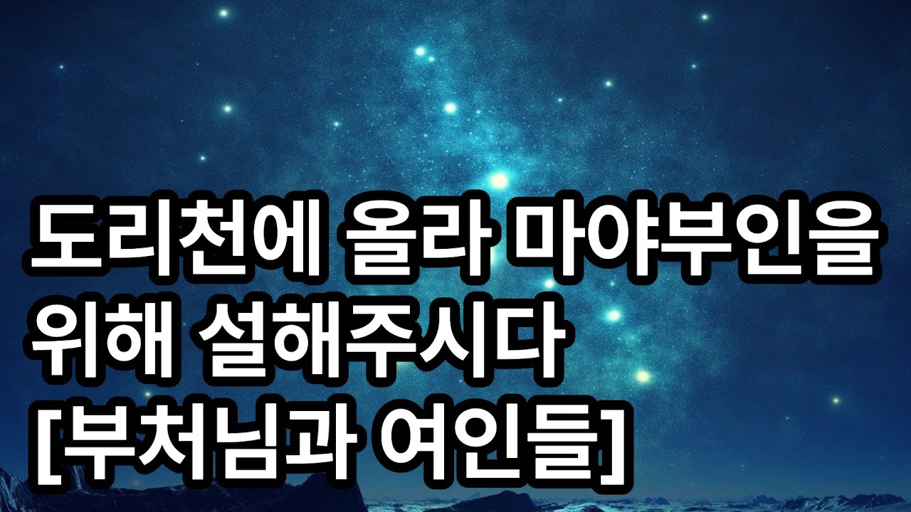 부처님을 만난 여인들 도리천에 올라 마야부인을 위해 설해주시다 승만부인 암파발리