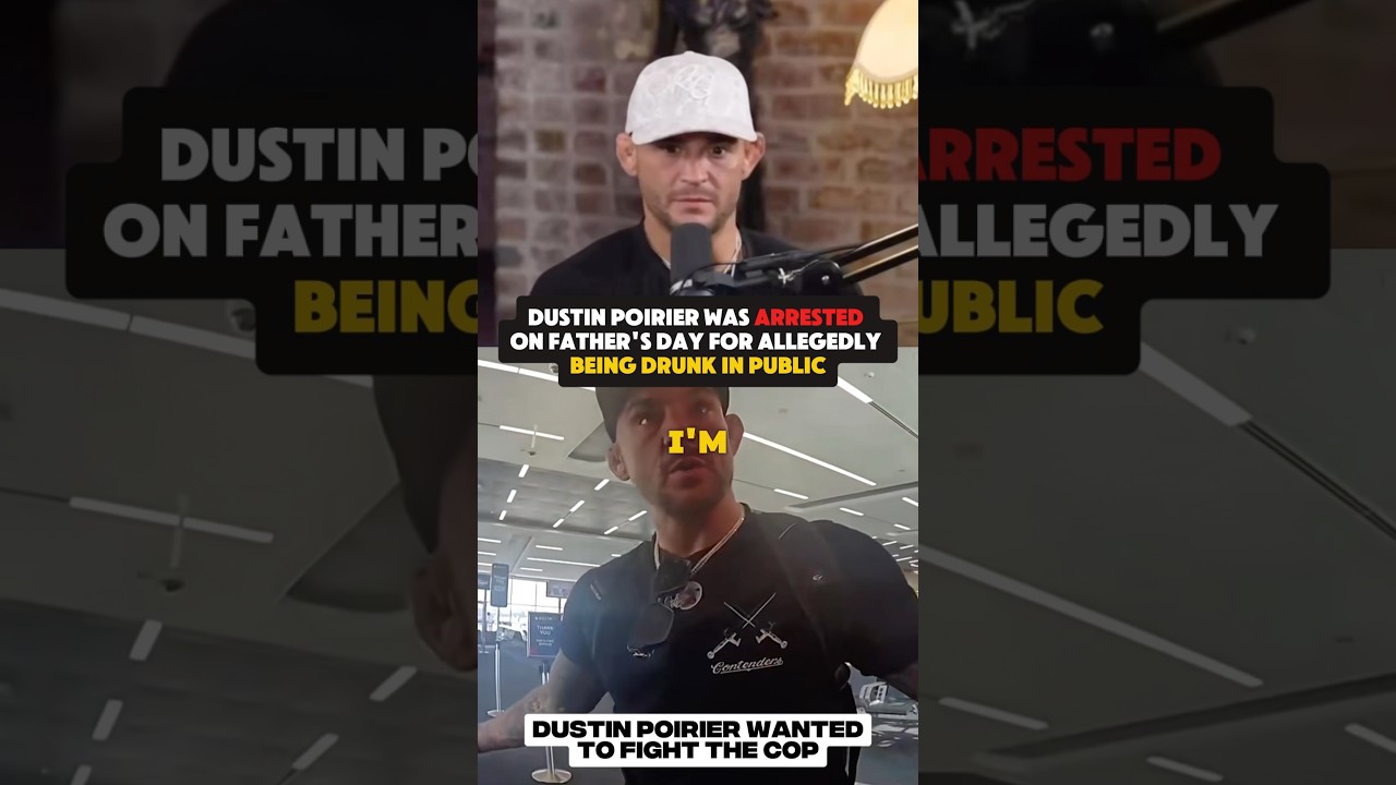Bodycam footage of Dustin Poirier's arrest at the airport on Father's Day just got released