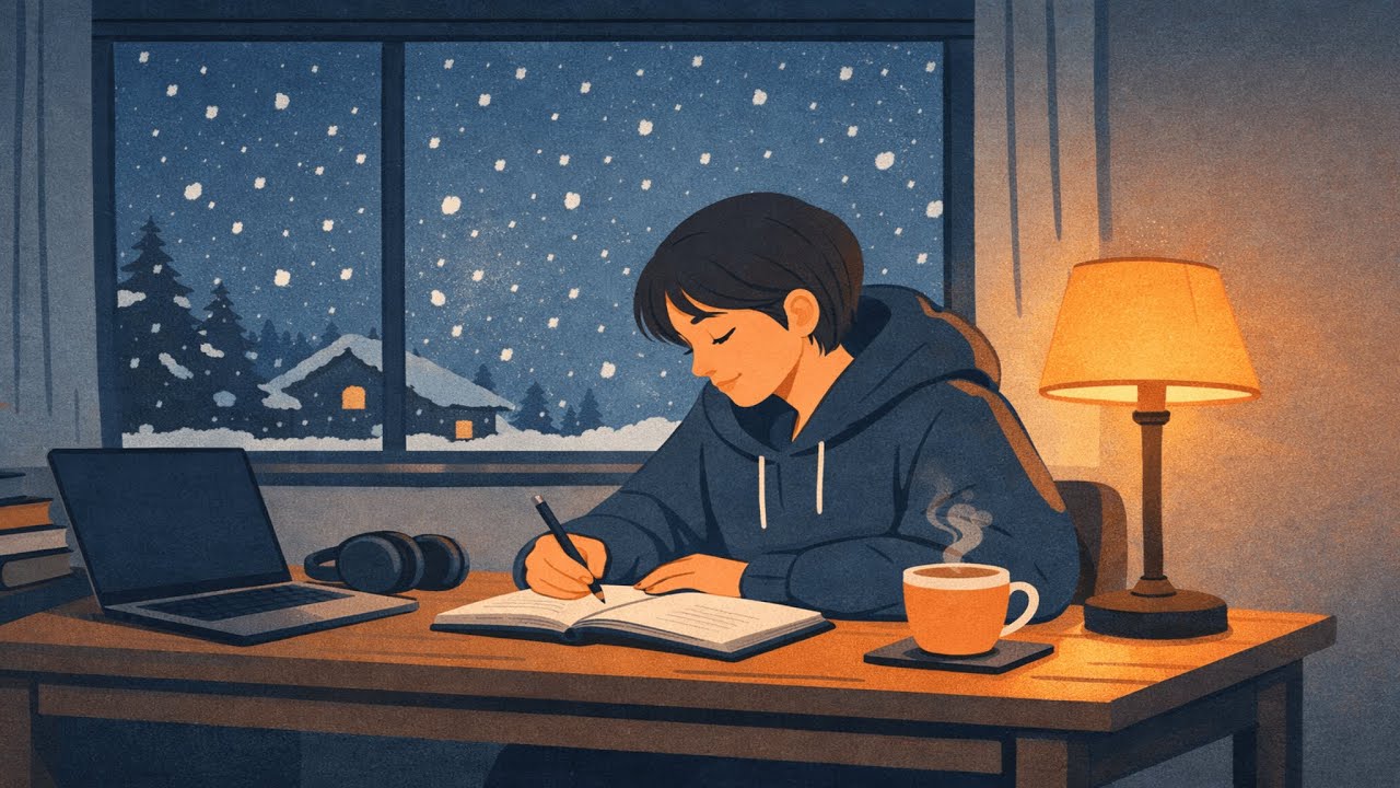 lofi beats to study and relax ❄️ cozy winter night focus mix
