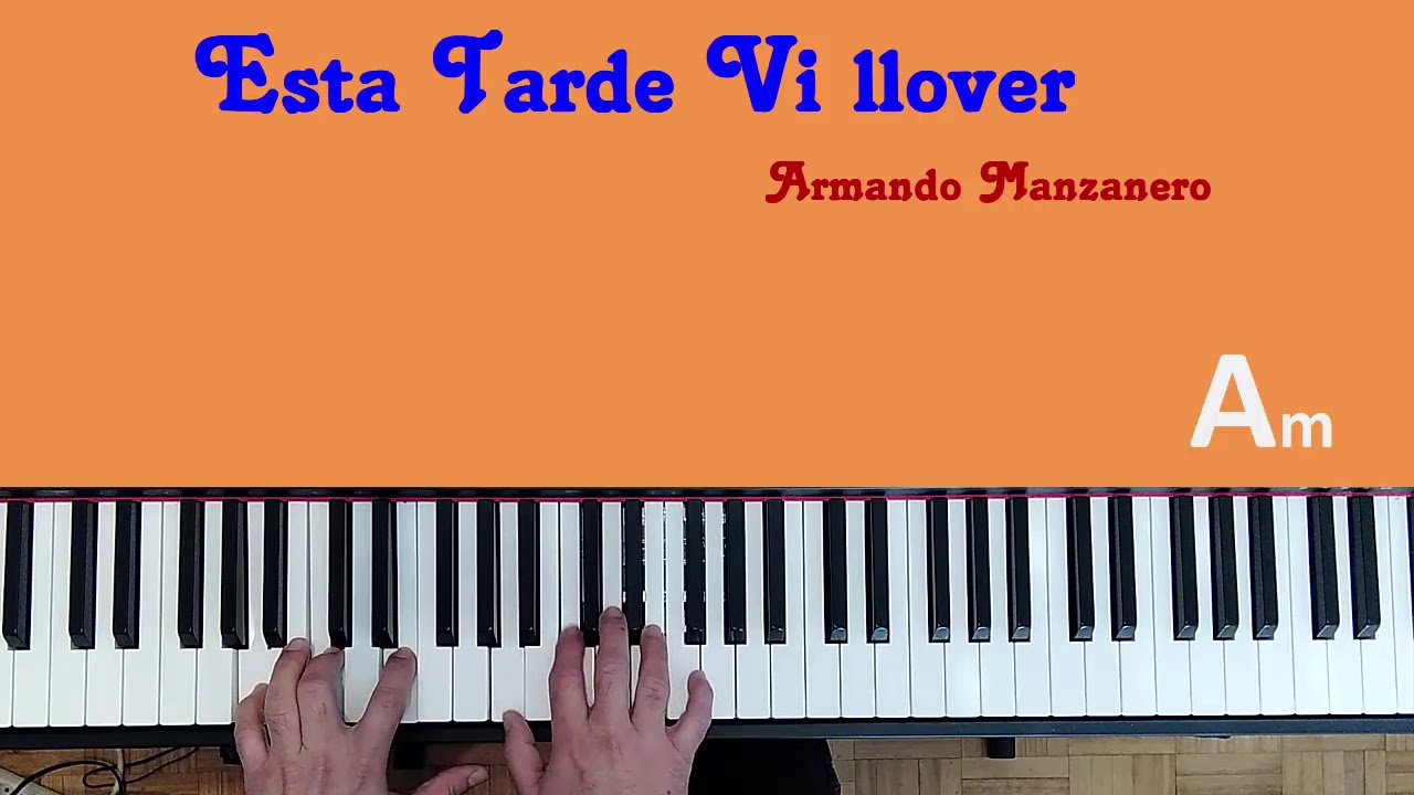 Esta Tarde Vi Llover. Armando Manzanero. Acordes en Piano