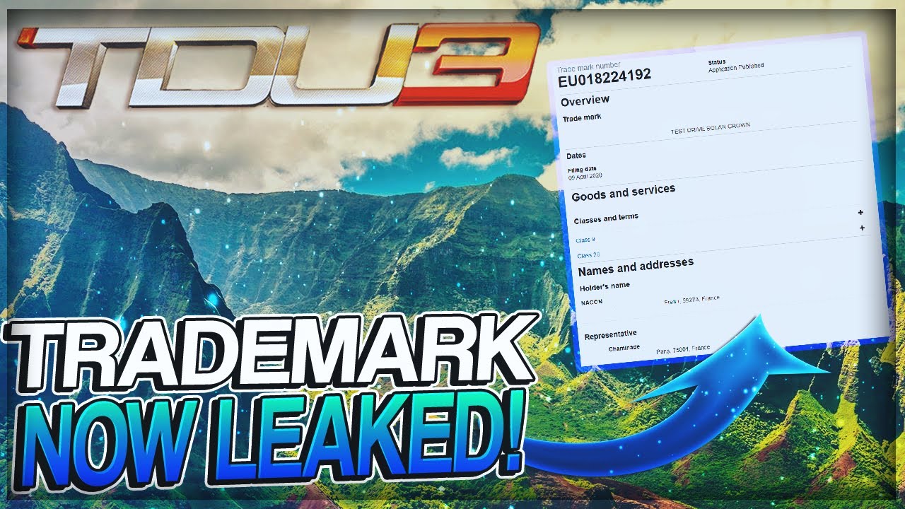 Test Drive: Solar Crown - Trademark Filed! | Test Drive Unlimited 3 Leak! (TDU3)