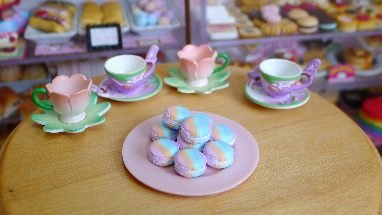 How to make Striped Macaron (miniature) DIY ミニチュアストライプマカロン作り