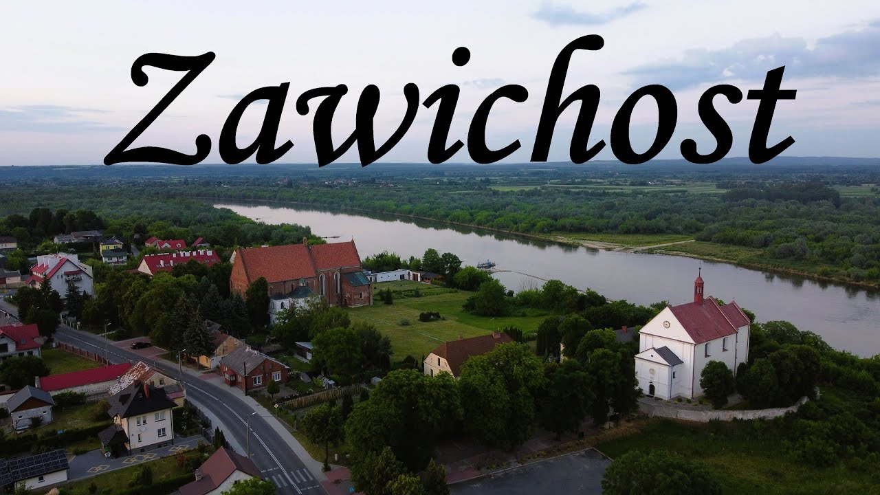 Zawichost z drona - Zawichost z lotu ptaka DJI 4k