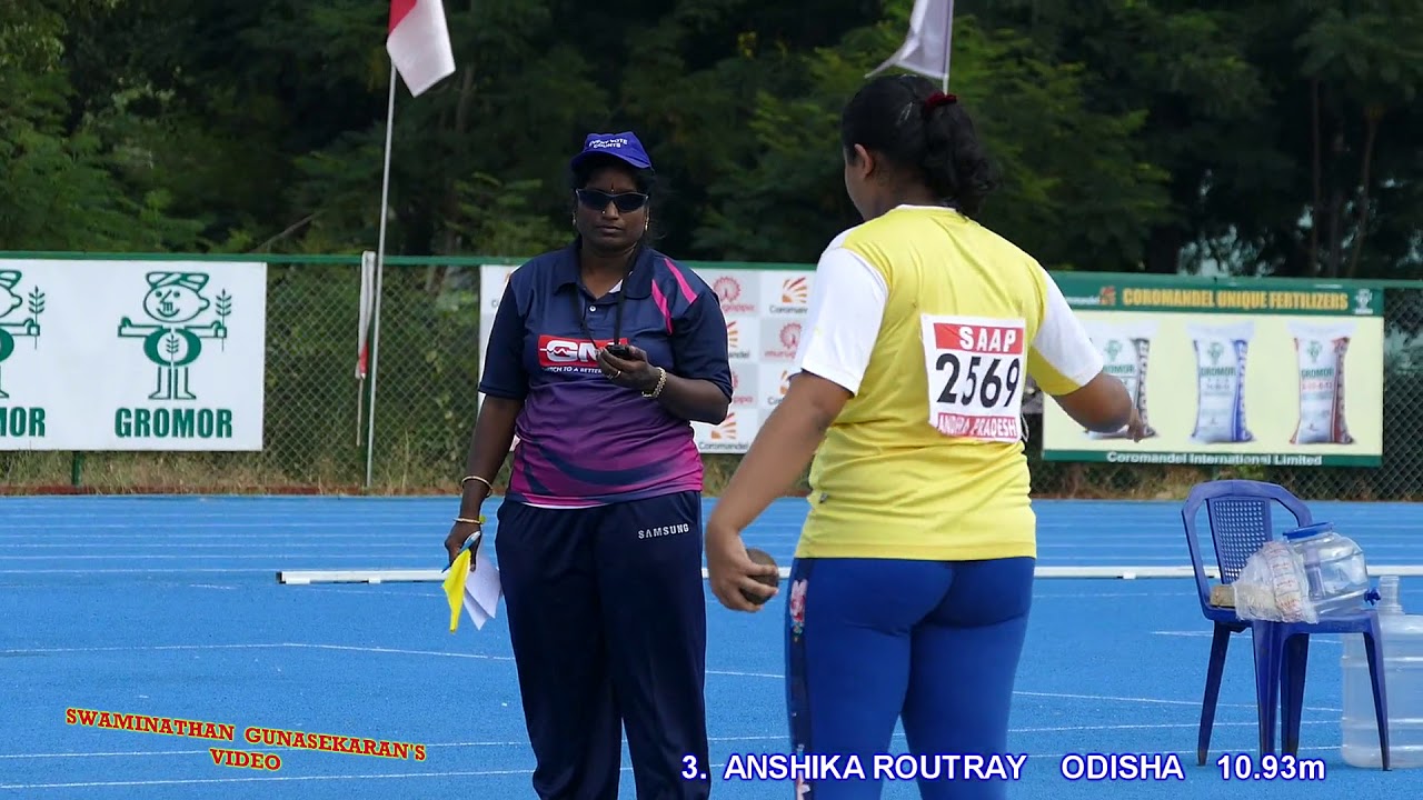 GIRL'S U14  SHOT PUT FINAL. 33rd National Junior Athletics Championships -2017