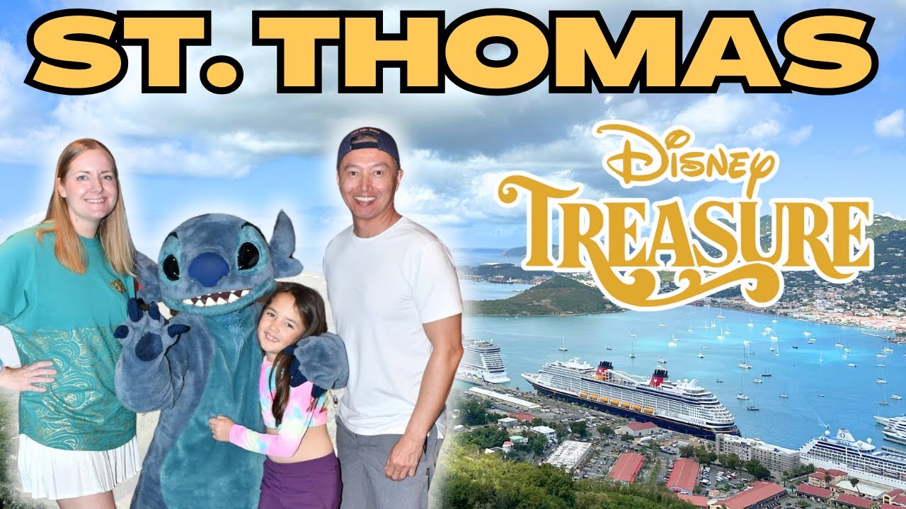 🛳️ Disney Treasure Cruise Vlog | St. Thomas Port Day | Skyride to Paradise Point + Havensight Mall
