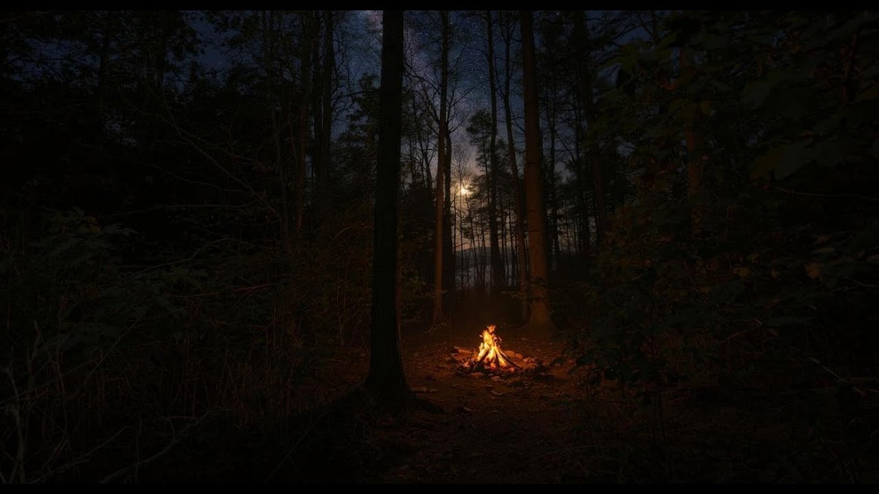 숲속 모닥불 소리 🔥 깊은 숙면을 위한 밤 | 6시간 | Forest Campfire Sounds for Deep Sleep (6 Hours)  Still Moon Audio