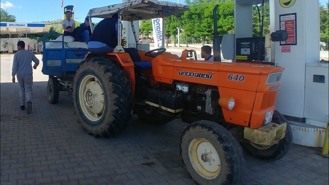 Fiat 640 Kasabaya Yem Almaya Gidiyoruz Bol Aksiyon Römork ta Yolculuk