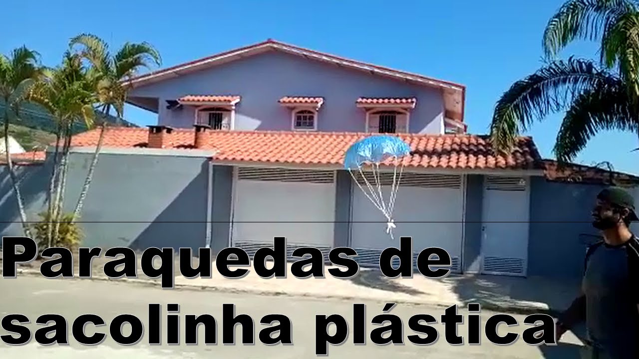 PARAQUEDAS COM SACOLINHA PLÁSTICA