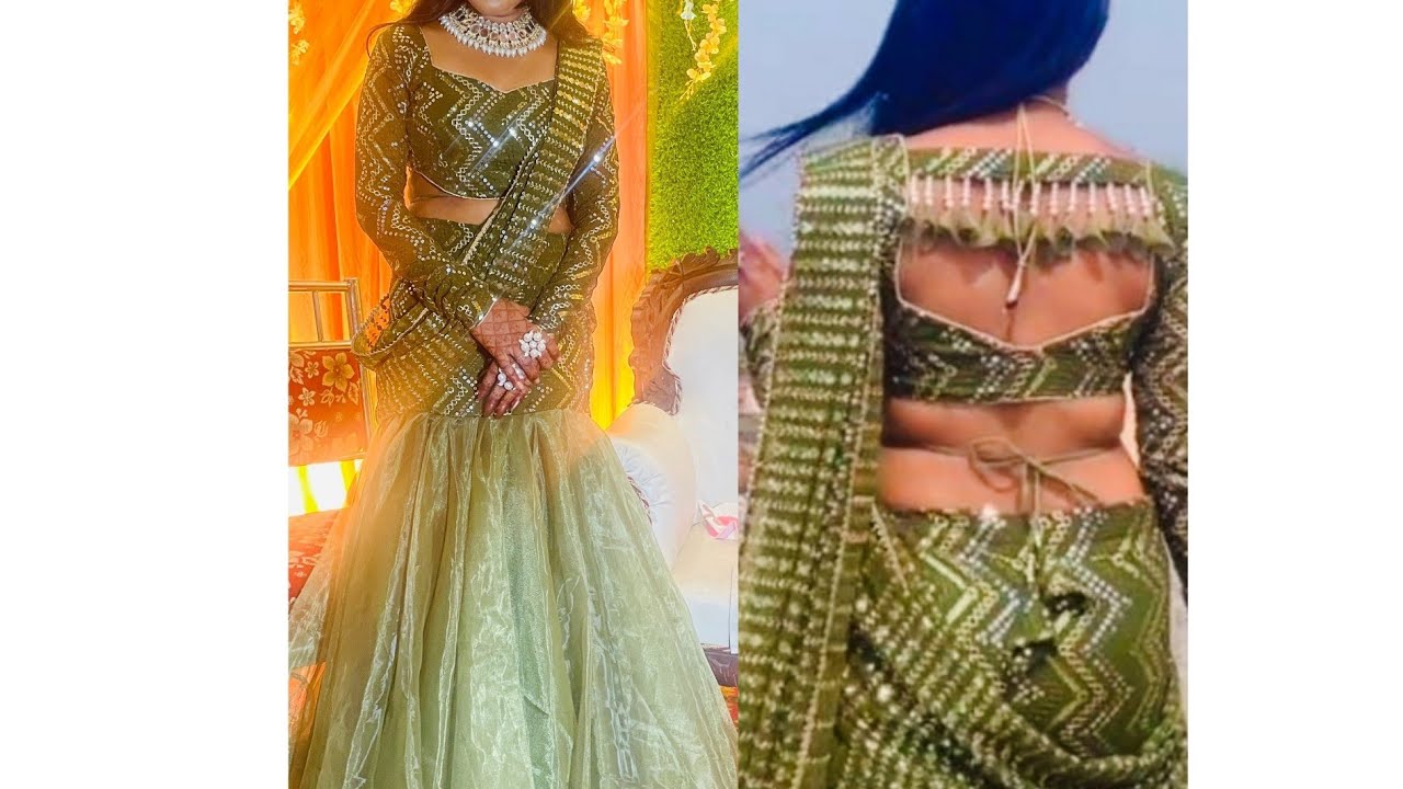 Fish cut lehenga saree latest dress design ❤️👗 ( cutting) #like #fouryourpag #fashion #comment