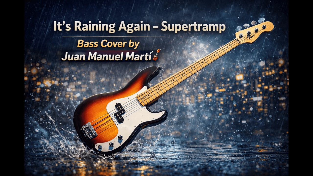It's Raining Again Supertramp  Bass Cover J. M. Martí #basscover #valetongp5 #music #cover