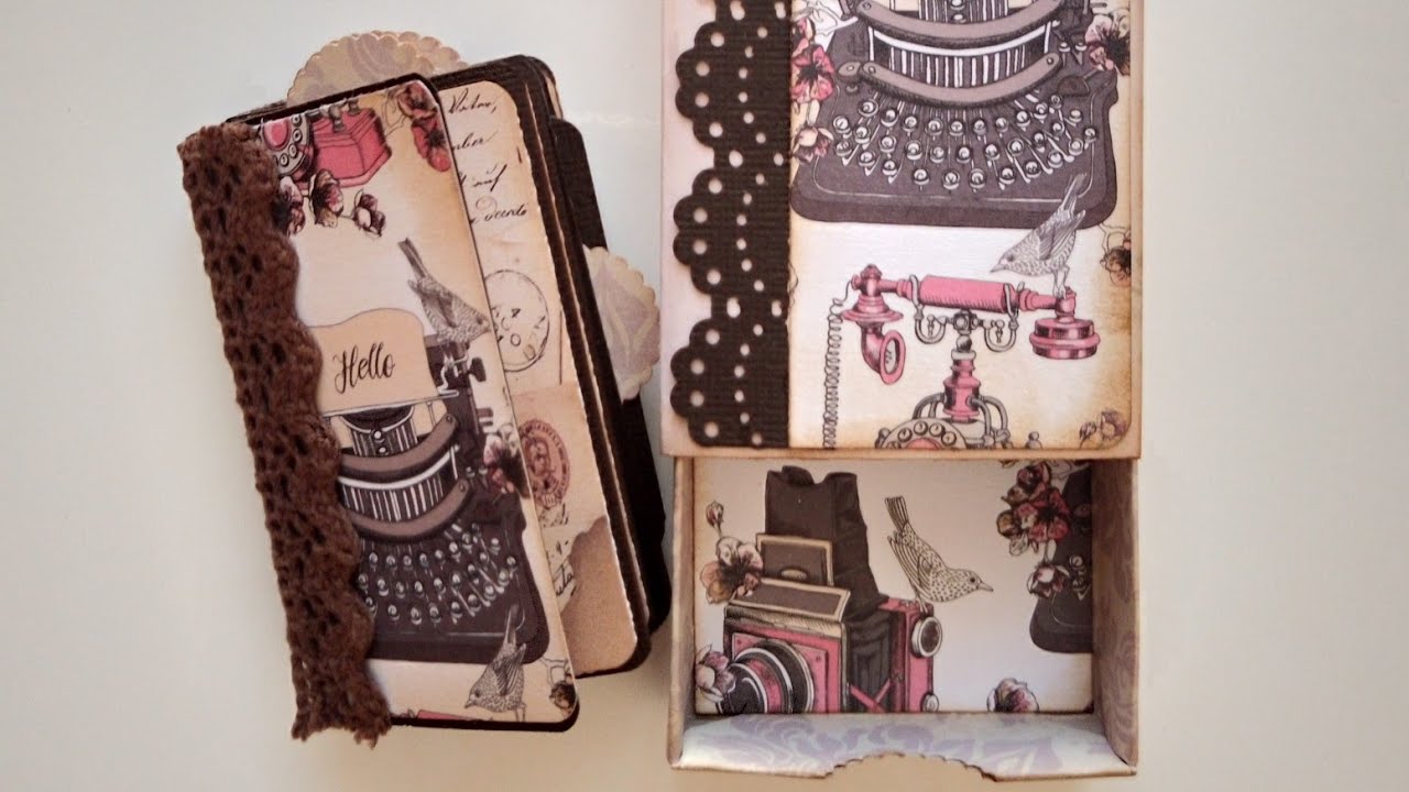 TUTO : Mini album dans sa boîte d'allumettes