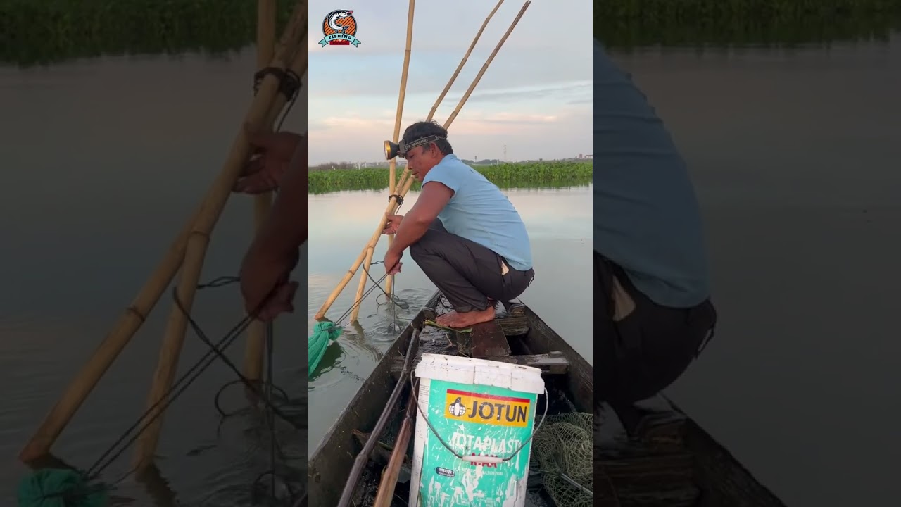 Fishing in the river with traditional #nets #rural #fishing #fish #river 