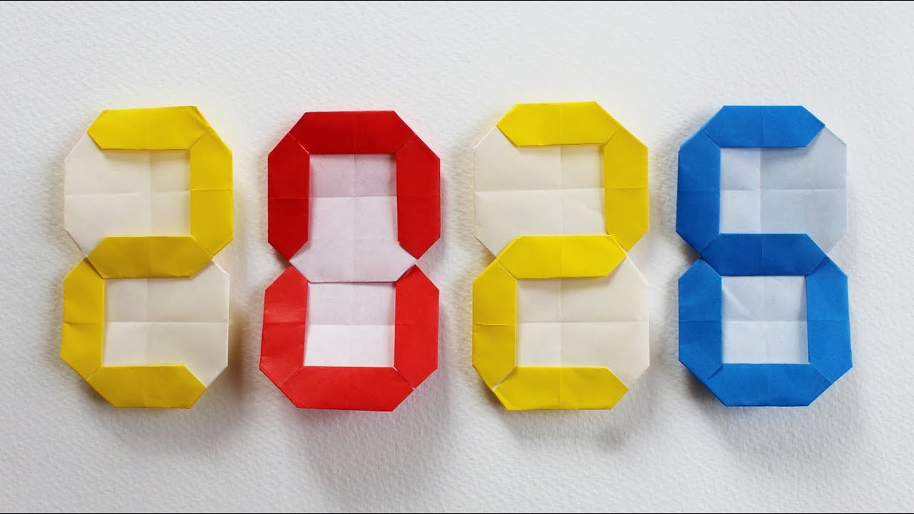 Origami Numeri Digitali | Facile per Bambini | Easy Origami Digital Numbers | Designed by Tatsumi