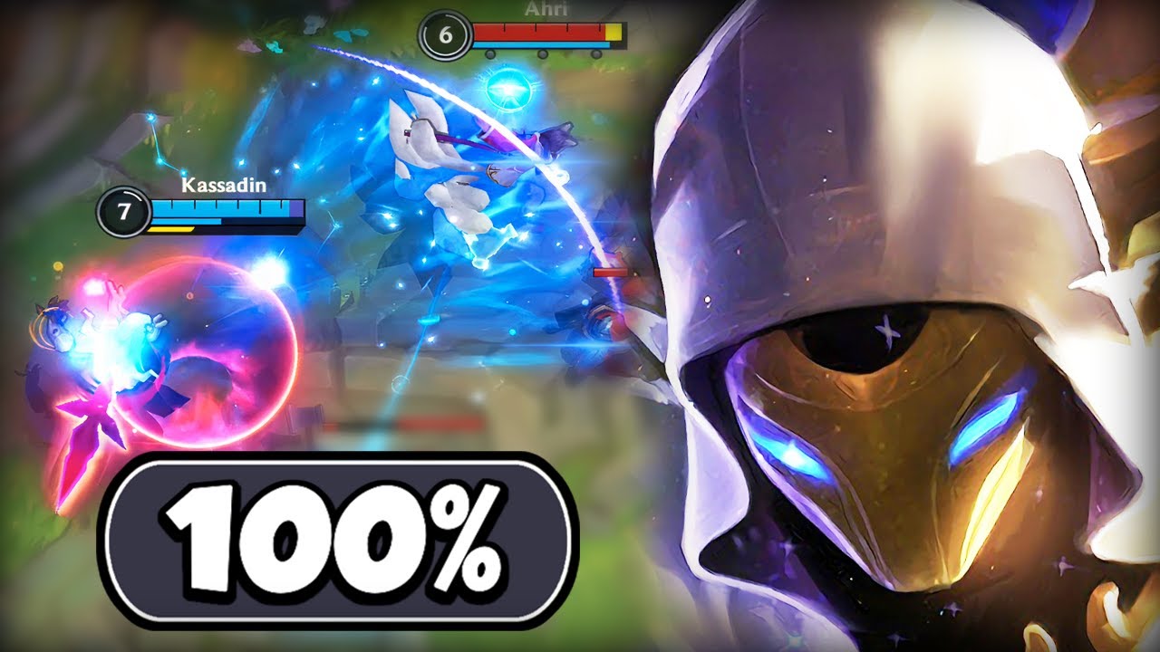 Kassadin 100% Performance (Quadra Kill Bonus) Gameplay - Build & Runes - Challenger Kassadin