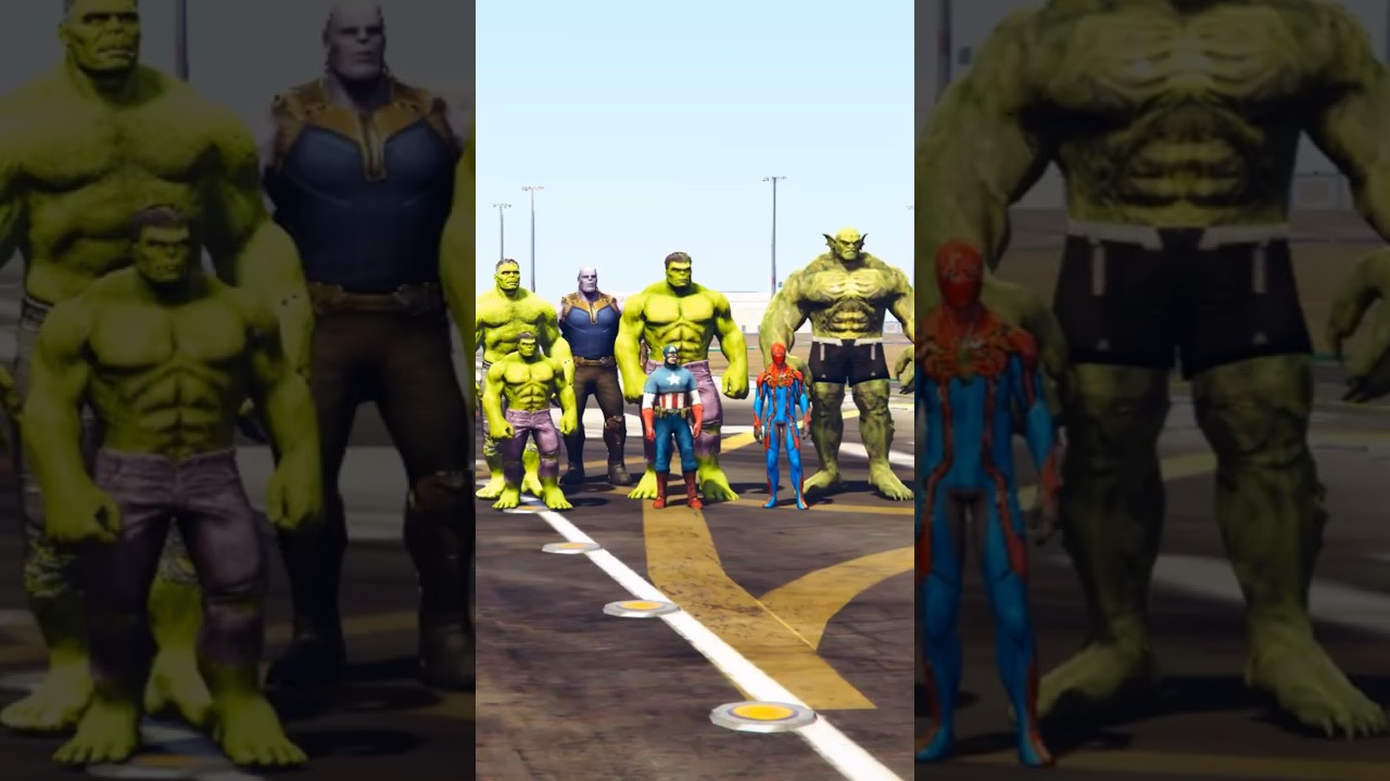 Spiderman fight with Hulk 