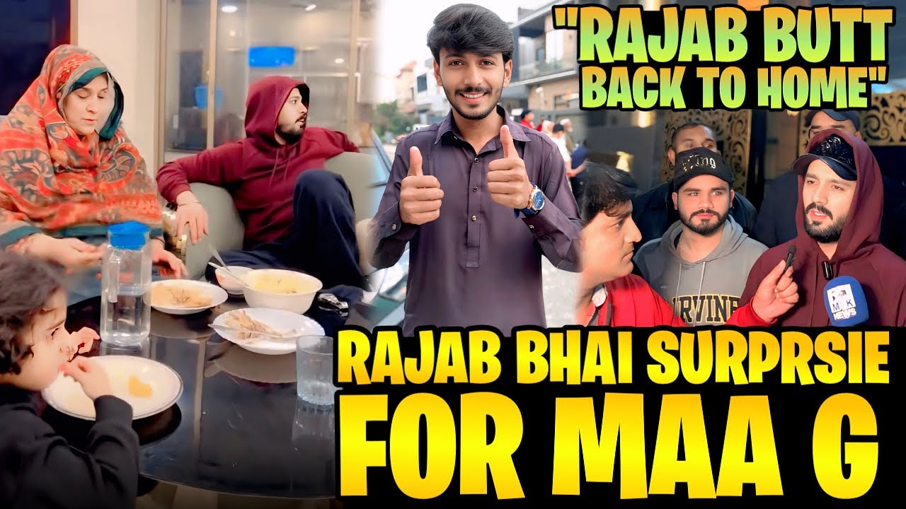 Rajab Butt Surprise For MAA G ALLAHUMDILLAH Back To Home Lahore 🥰