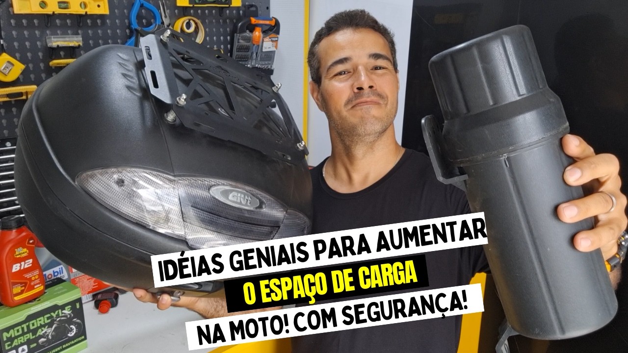 EQUIPAMENTOS BEM DIFERENTES PARA AUMENTAR A CAPACIDADE DE CARGA NA MOTO