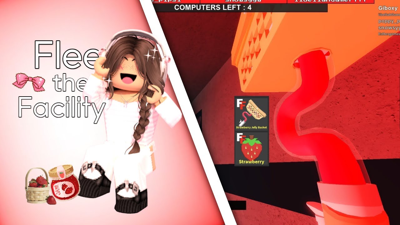 TESTANDO a STRAWBERRY JELLY BASKET + (asmr keyboard) - Flee the Facility