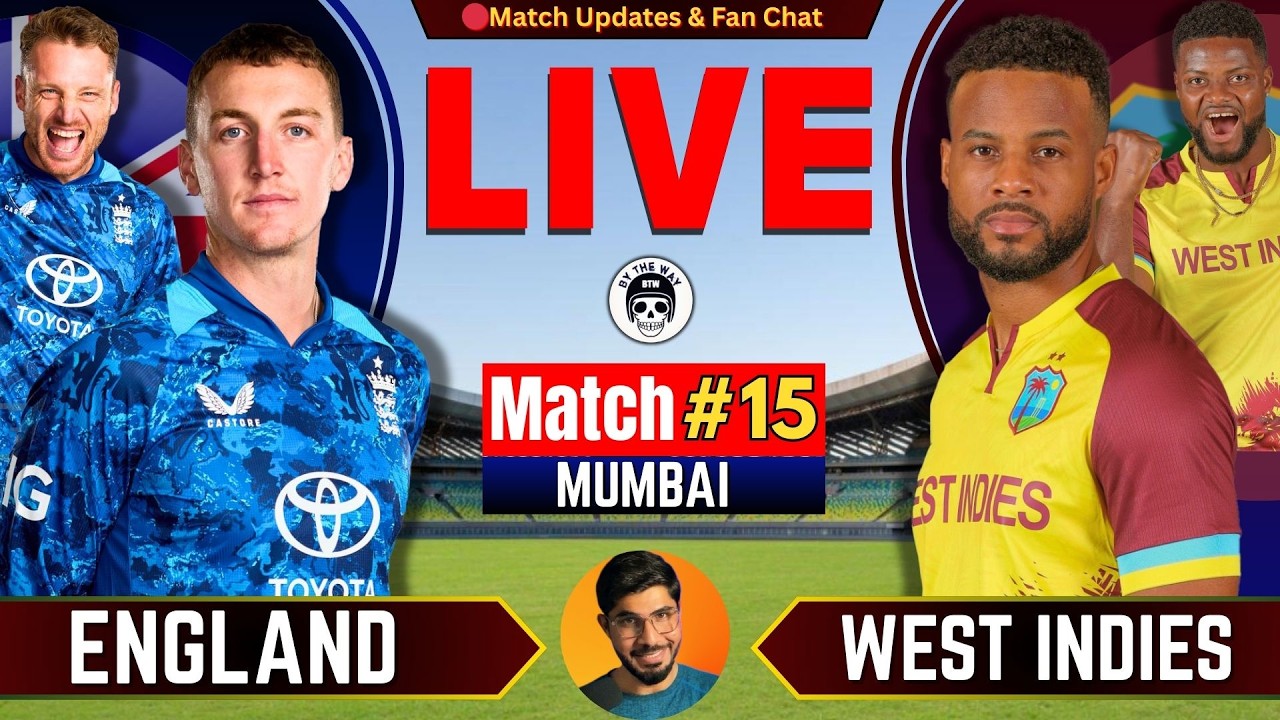🔴Live: England vs West Indies, Match 15 Live | Live Cricket Match Today | by Shahid | ENG  vs WI