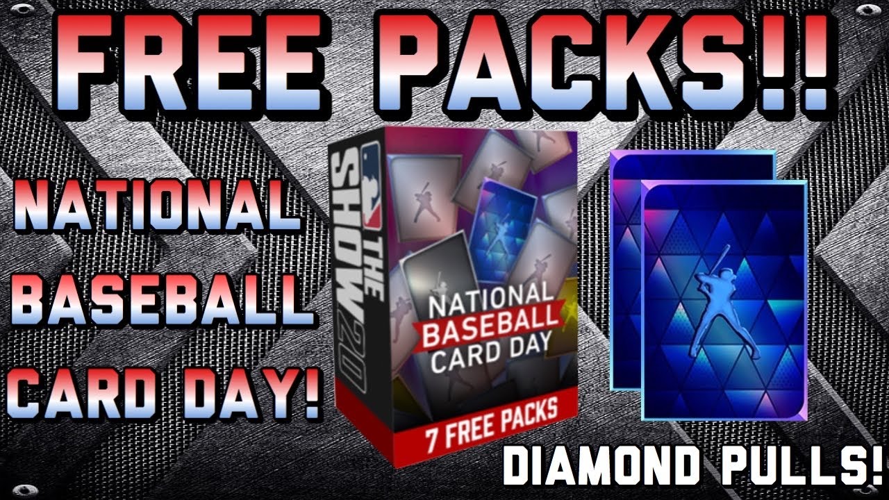 NATIONAL BASEBALL CARD DAY FREE PACKS!!! || MLB THE SHOW 20 PACK OPENING