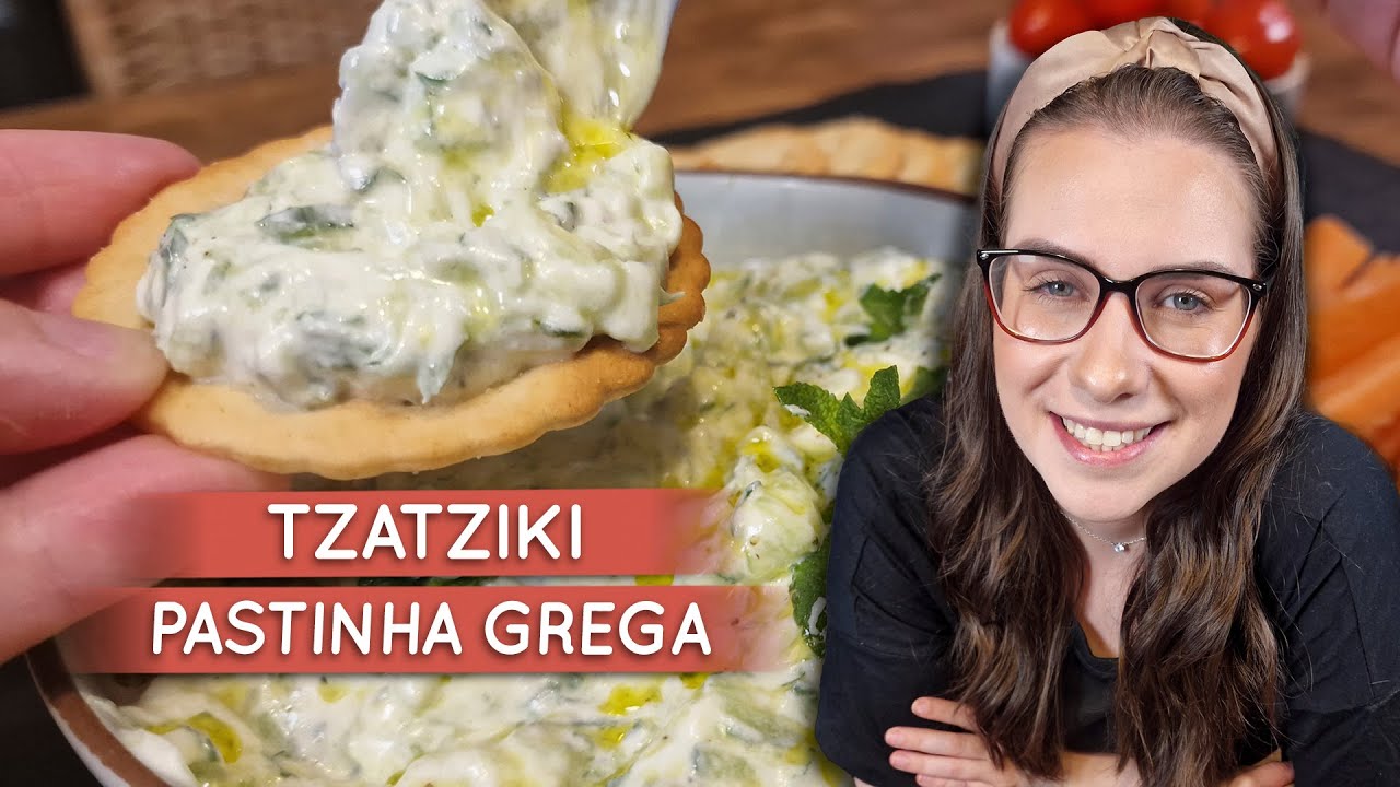 Receita prática e rápida! Molho de iogurte com pepino e hortelã, Tzatziki grego