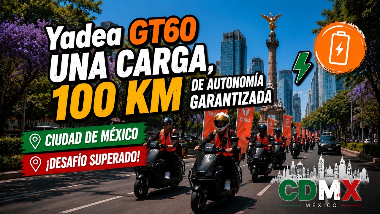 YADEA GT60 | Reto de 100 KM en CDMX ⚡ &iquest;Puede recorrer toda la ciudad con una sola carga?