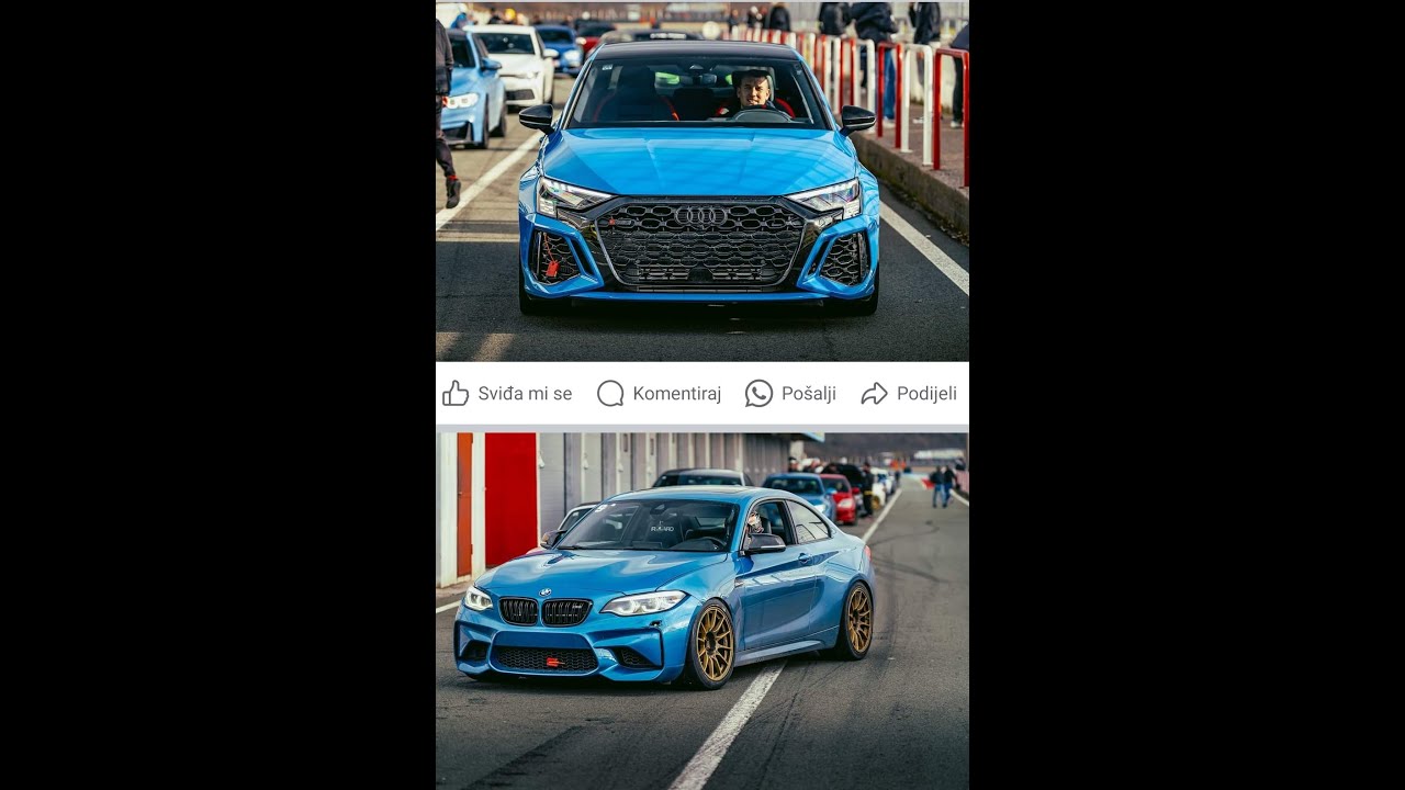 AUDI RS3 8Y  chasing BMW M2  on Grobnik track
