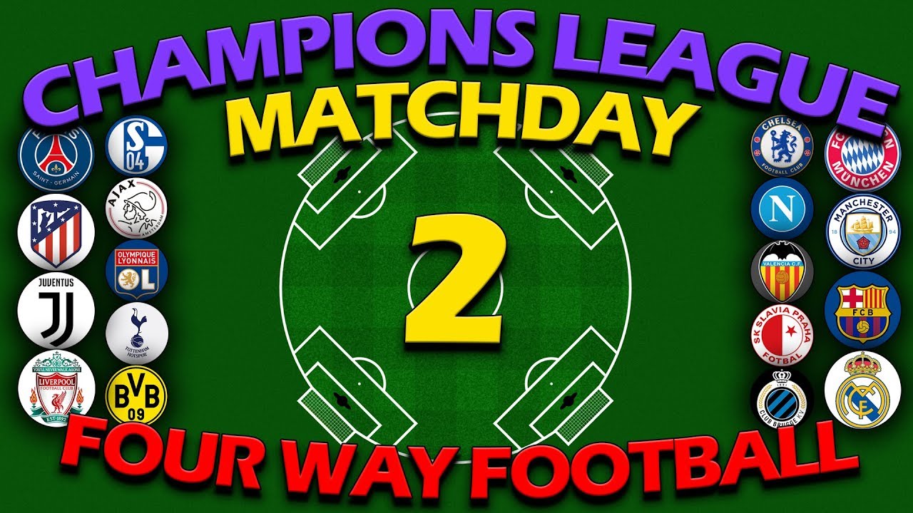 Four Way Football - UEFA Champions League 2019-20 - Match Day 2 - Algodoo