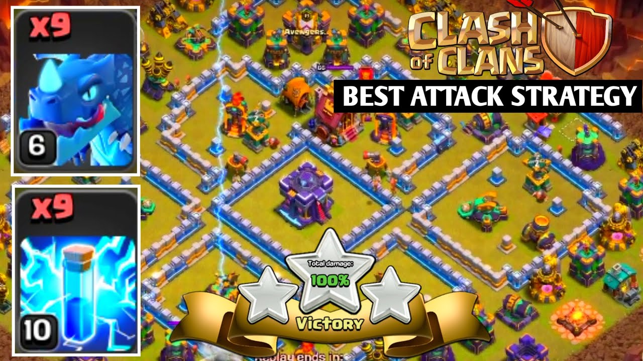 Electro Dragons + Lightning Spell - TH 12 TH 13 TH 14 TH 15 Attack Strategy (Clash of Clans)