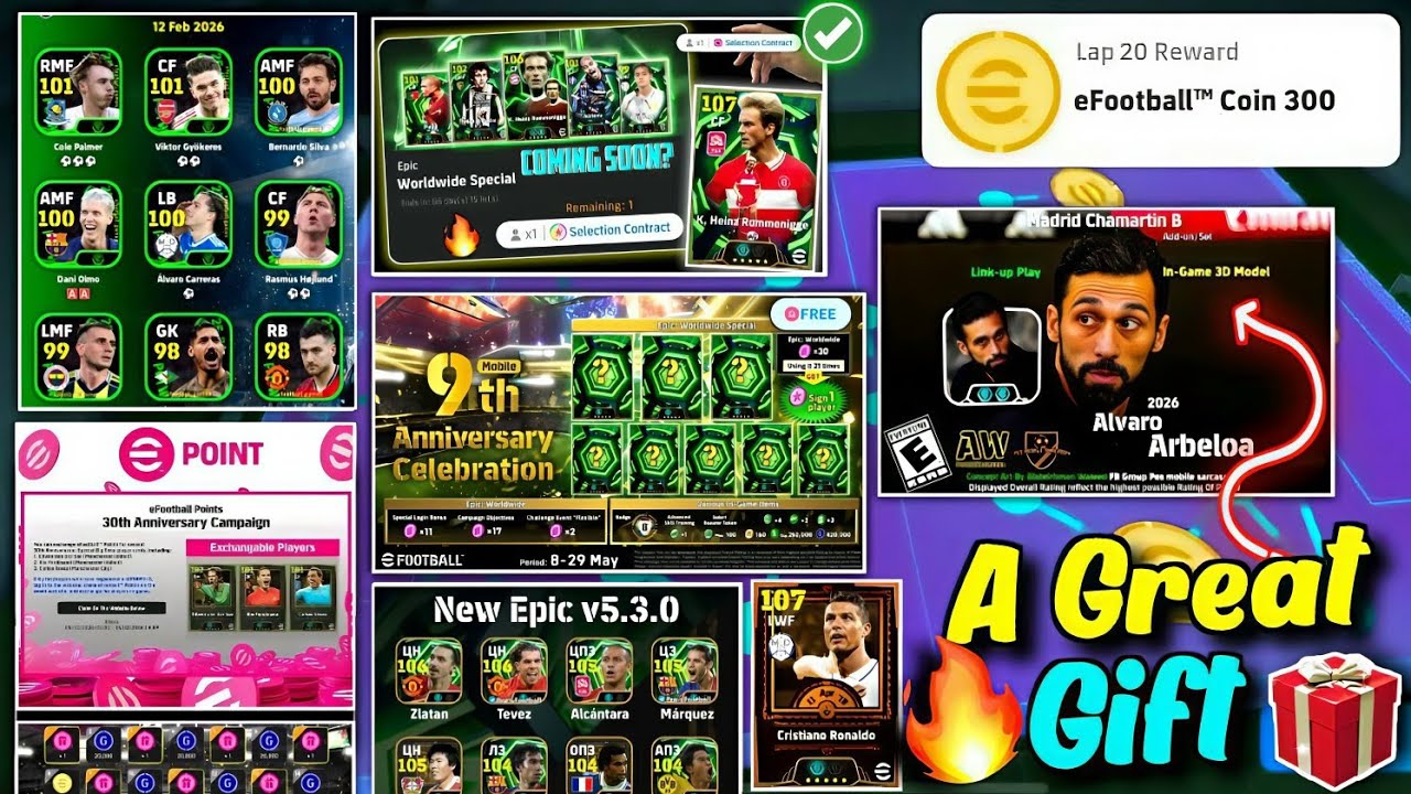 Новое обновление eFootball™ 2026! Бесплатный эпический 😍 Бесплатный контракт на выбор, приз недел...