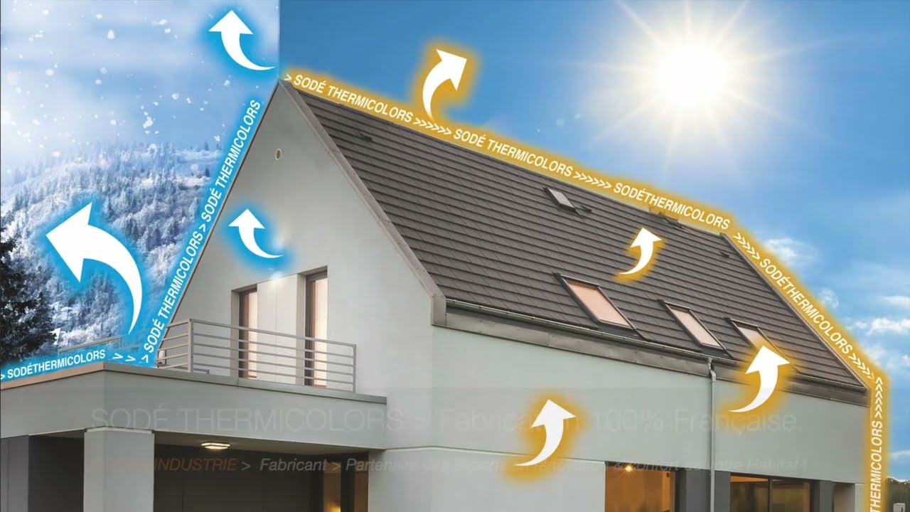Peinture thermique isolante extérieur toiture, façade SODÉ THERMICOLORS  confort thermique optimal