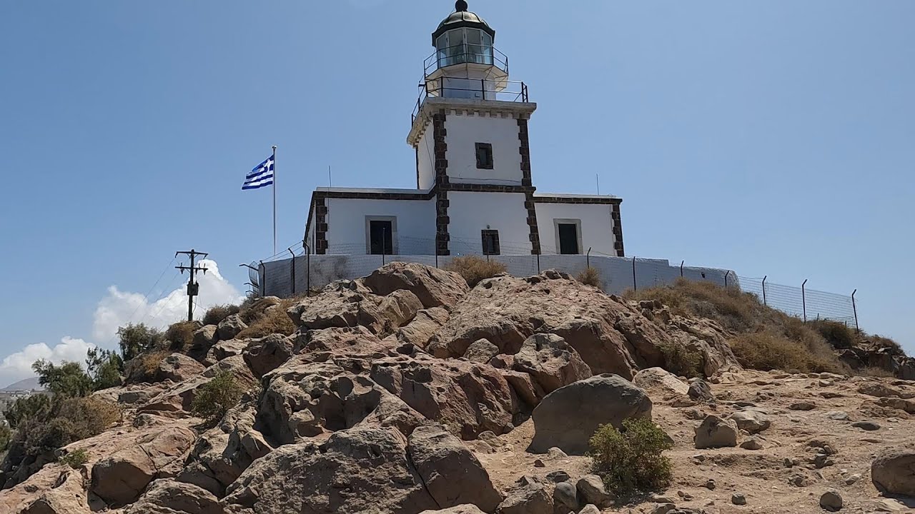DRIVING TO AKROTIRI LIGHTHOUSE - SANTORINI - GREECE