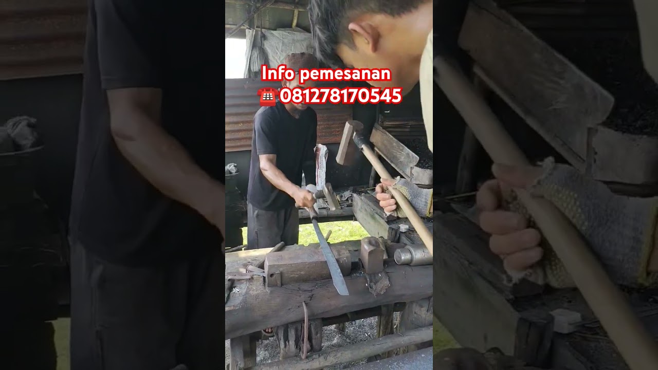 PANDAI BESI TRADISIONAL SUMSEL, PROSES PEMBUATAN PARANG