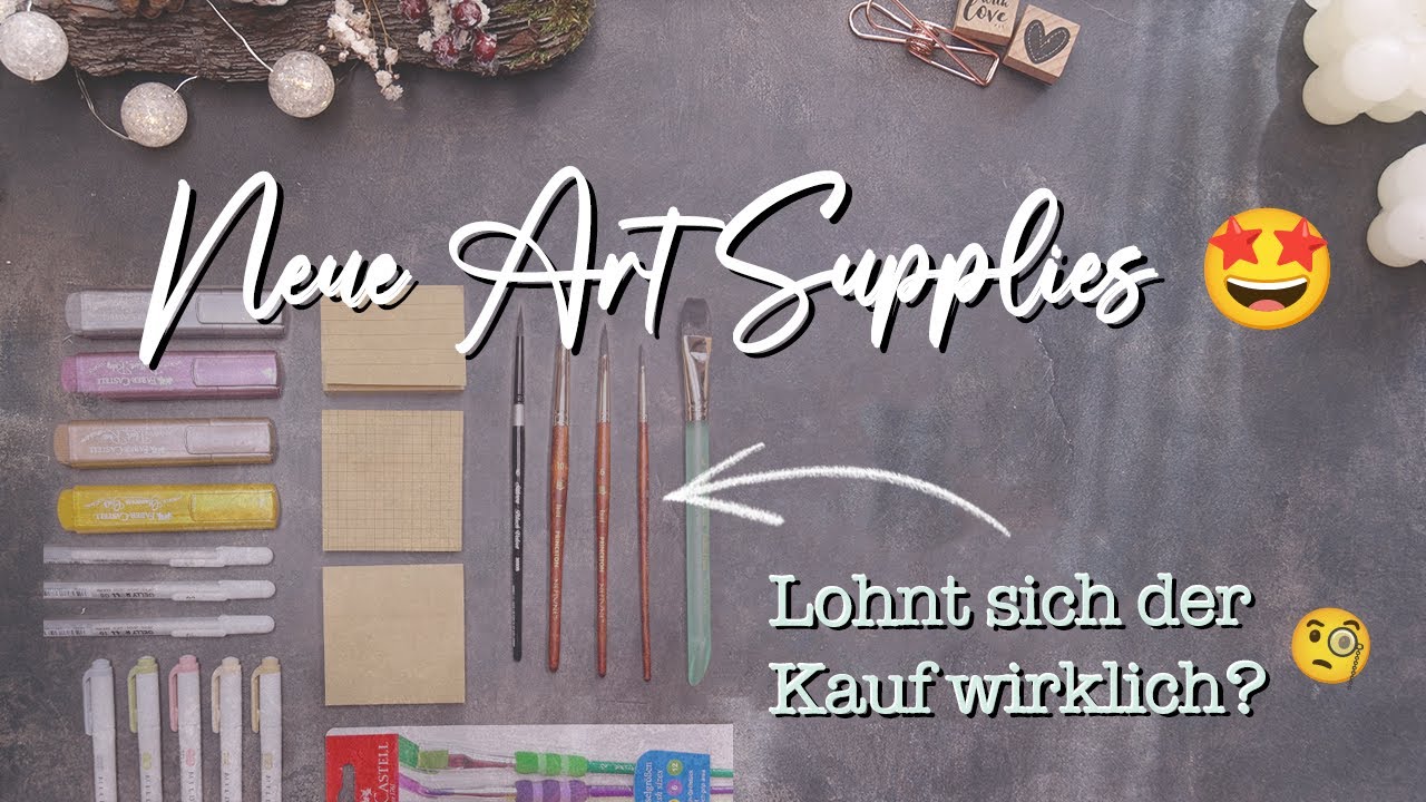 Neue Art Supplies und Stationaries  |  Unboxing und Testing  |  Pinsel & Stifte Test  |   deutsch