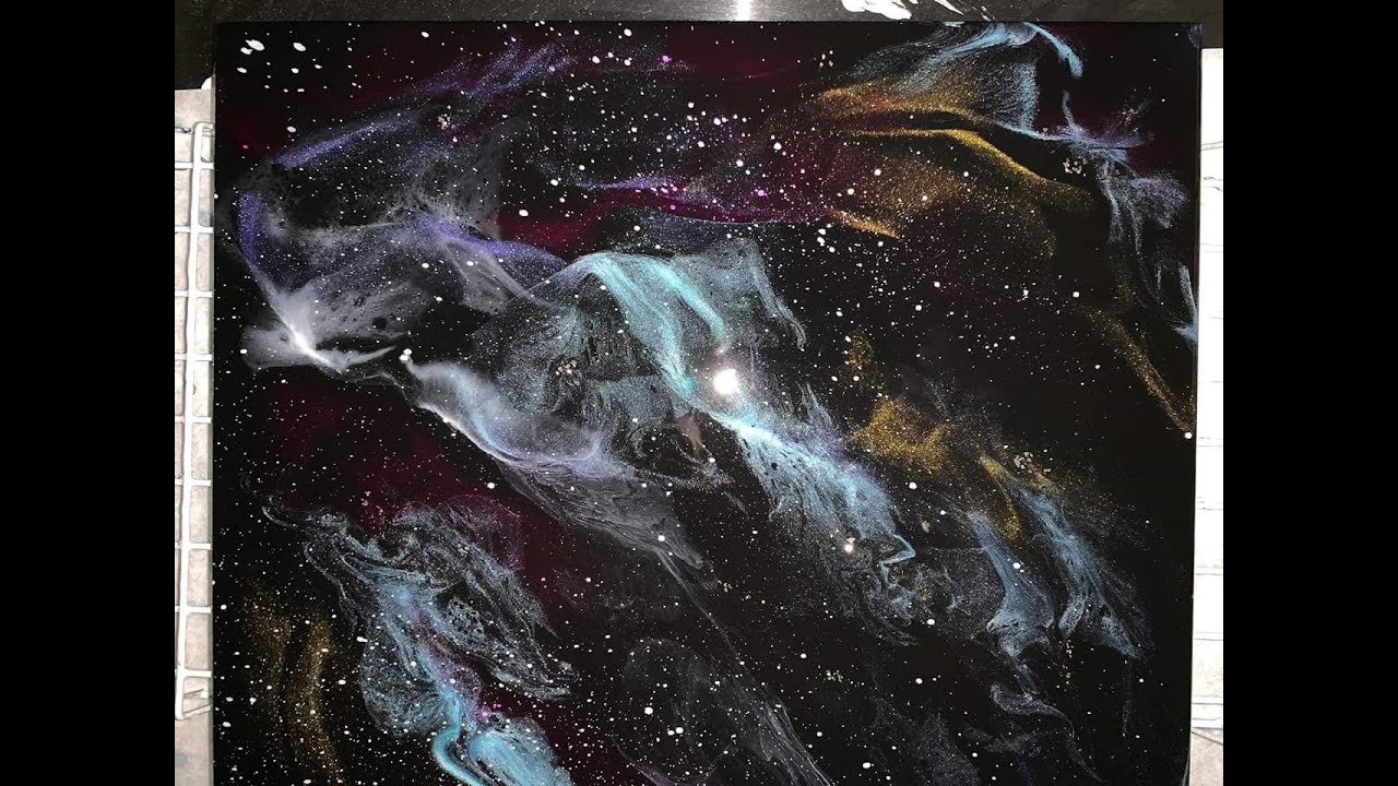 Space Galaxy Stone coat art resin pour painting