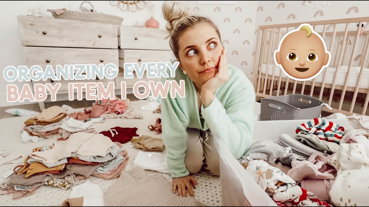 organizing every baby item i own + my fav easy vegan dinner recipe!!