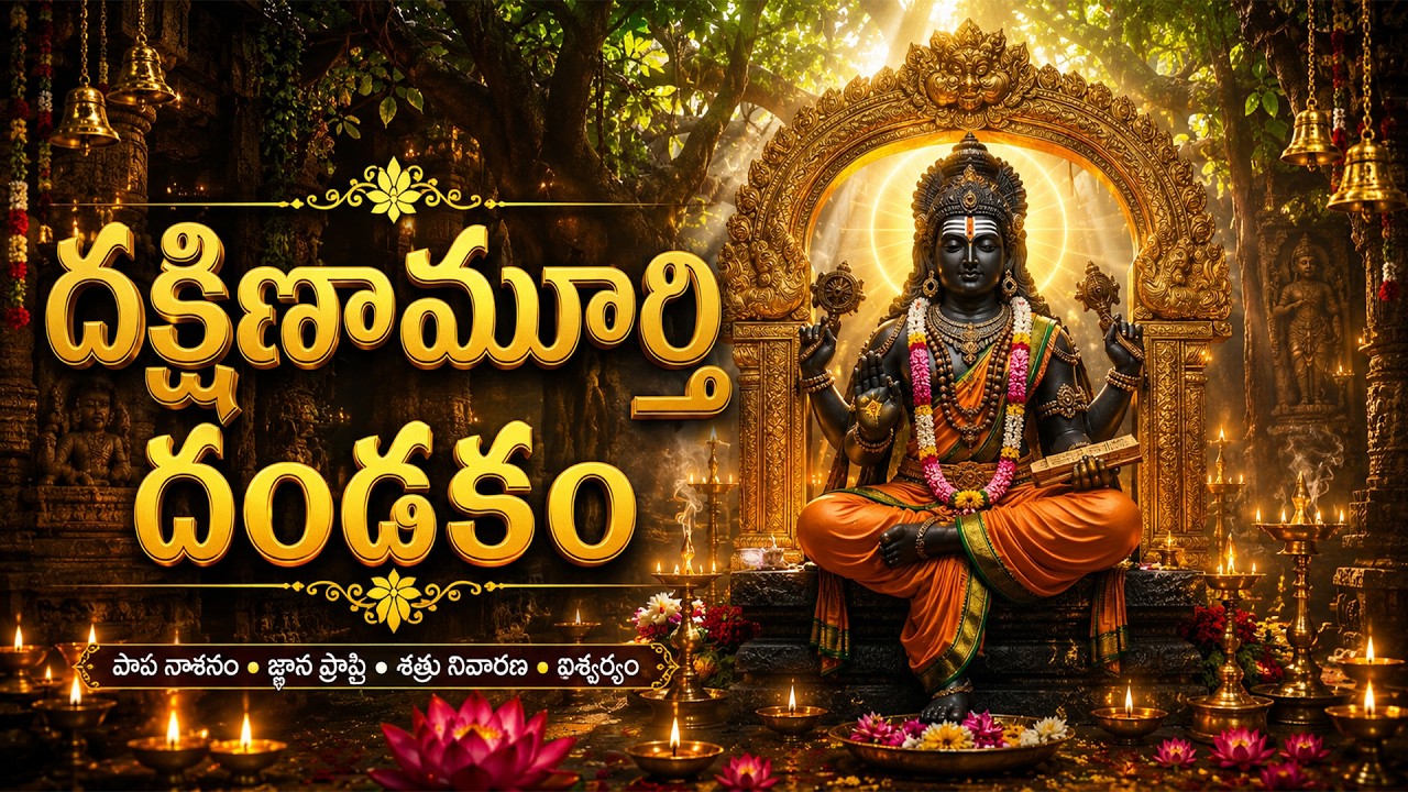 దక్షిణామూర్తి దండకం | Dakshinamurthy Dandakam | Powerful Lord Shiva Stotram for Wisdom, Knowledge