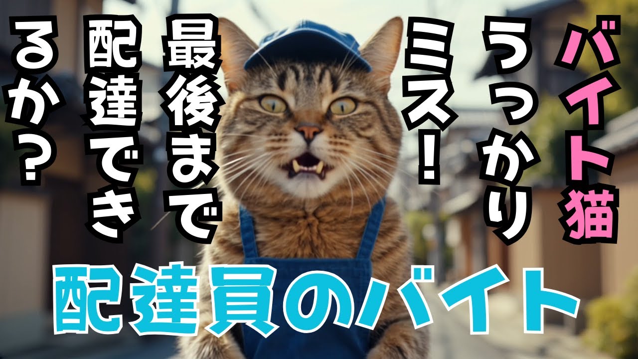 単発バイト猫のハル【番外編】配達中に台車が暴走！📦💨｜Part-Time Cat Haru [Extra Episode] – Delivery Cart Goes Out of Control!