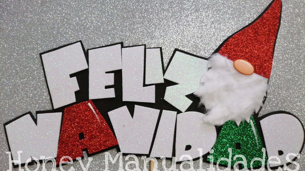 FELIZ NAVIDAD en foami.