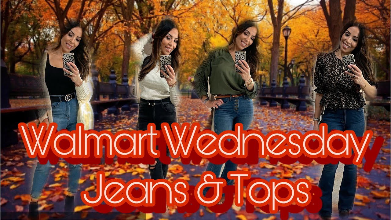 WALMART WEDNESDAY|Fall Clothing Try-On Haull|JEANS & TOPS|*NEW* Celebrity Look|#over40 #walmart