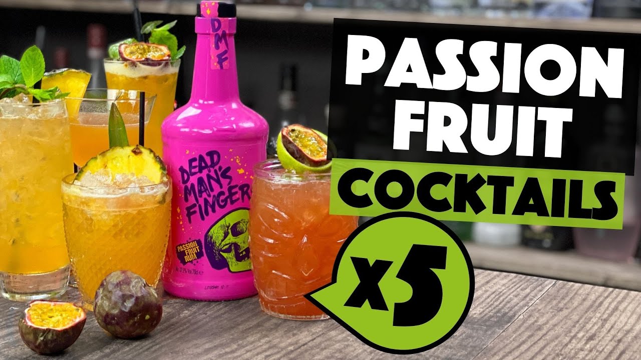 5 PASSION FRUIT Dead Mans Fingers Rum | Easy Cocktails to make at Home Bar | Steve the Barman