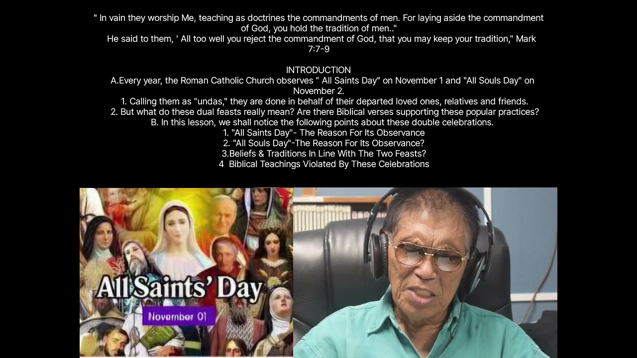 TRADITIONS OF MEN VS THE WORDS OF GOD ( MARK 7:7-9 ) NOVEMBER 9, 2025