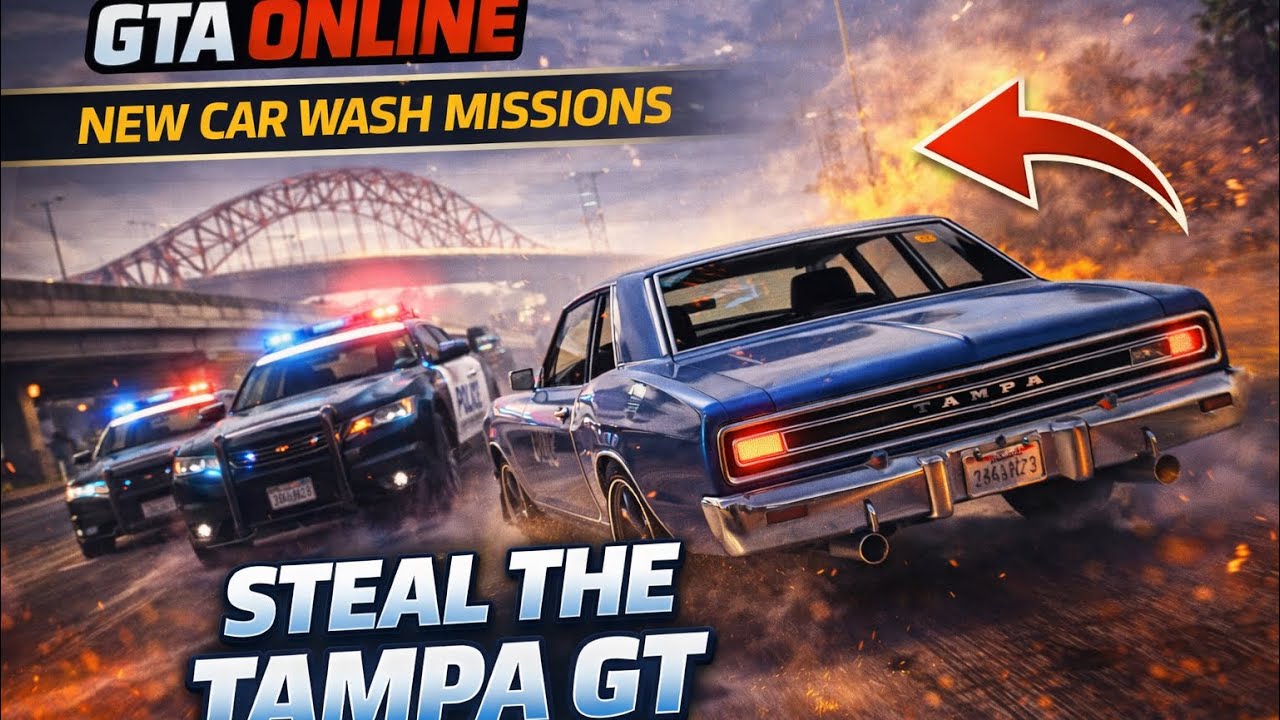 GTA Online New Car Wash Missions – Steal the Tampa GT on PS5  (No Commentary).